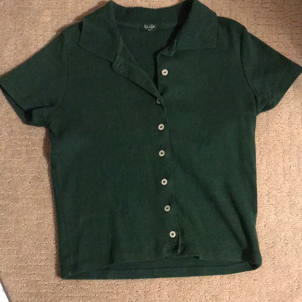 Brandy Melville forest green polo